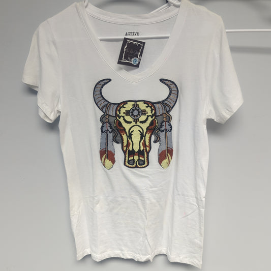 Bull skull tshirt