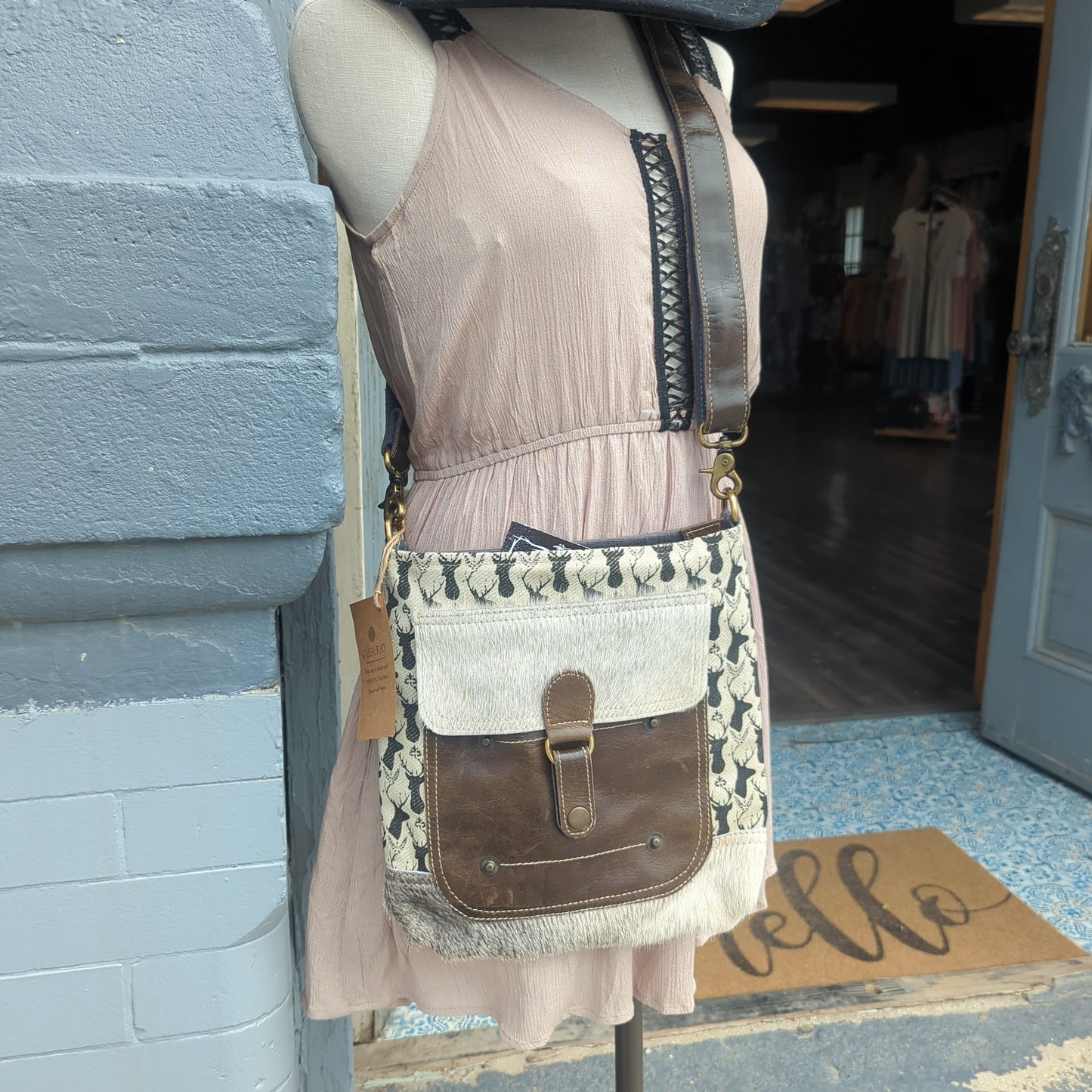 deer print crossbody