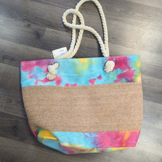 Tie dye beach tote