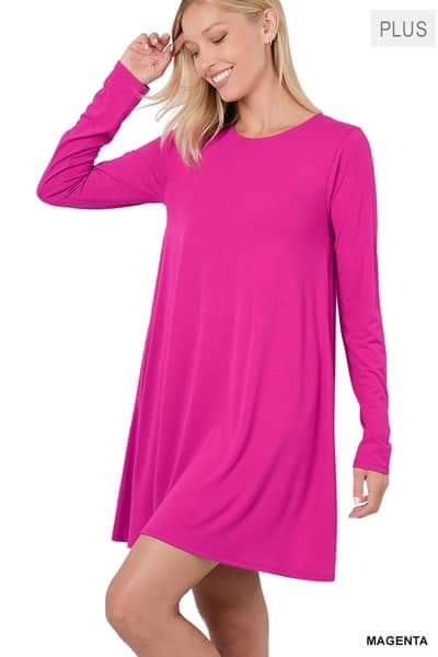 Pink longsleeve dress