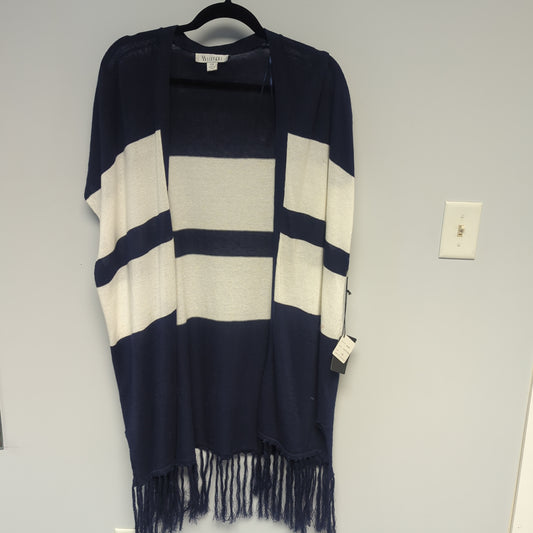 Navy and white striped cardigan