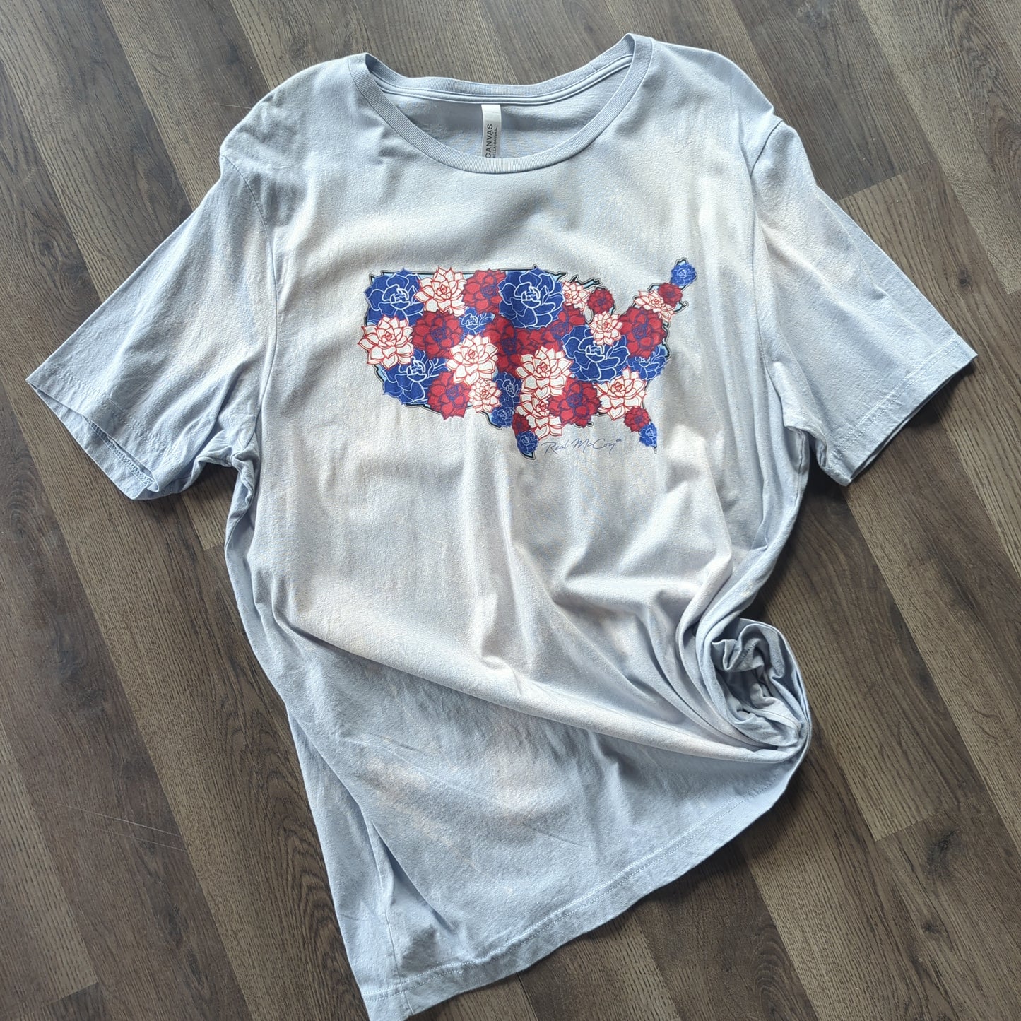 Red, white, and blue tshirt