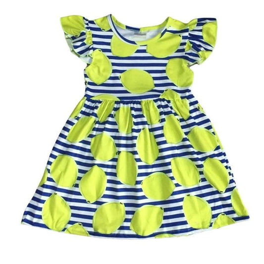 Short Sleeve Lemon Dress