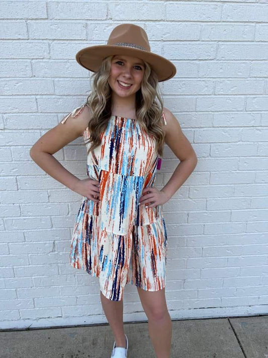 Colorful tie dress