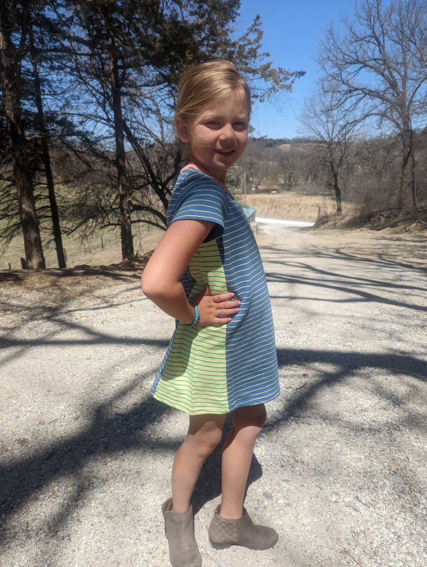 Color Block Striped Dress