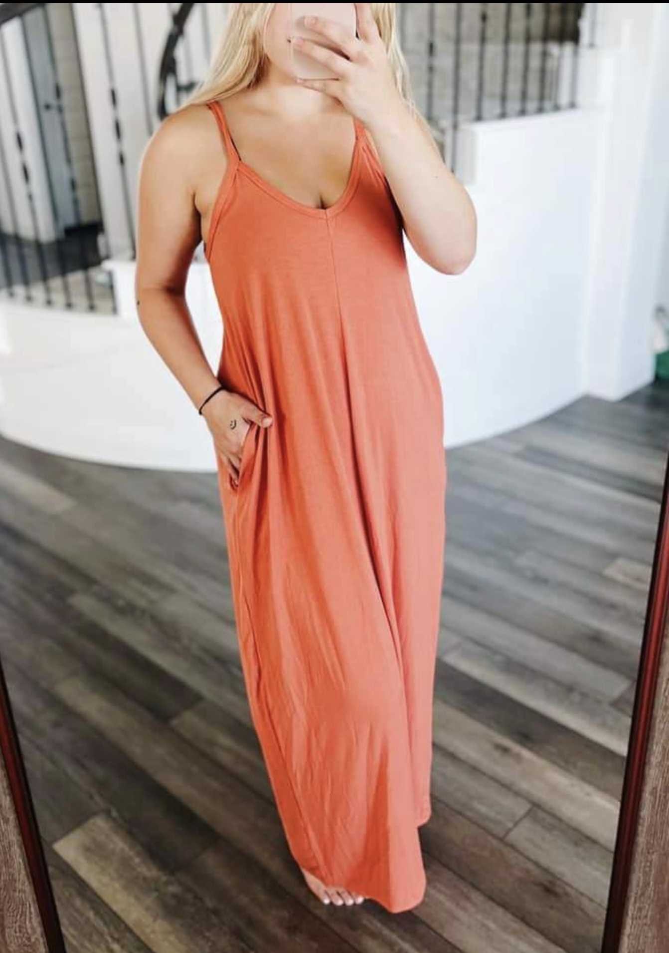 Orange maxi dress