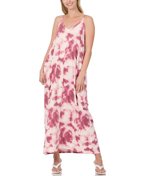 Pink tie dye maxi